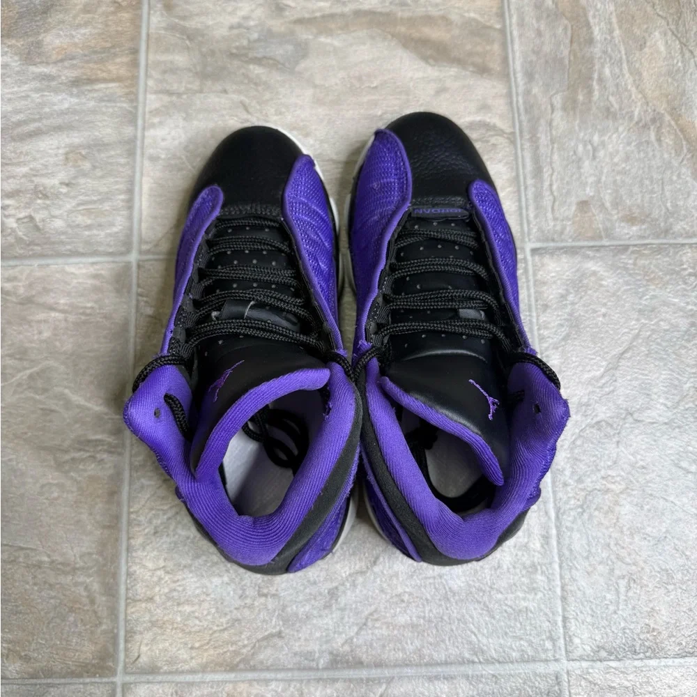 Air Jordan 13 Retro Purple Venom GS Shoe Size 3Y Purple FD4649-501 Preowned - Picture 5 of 7